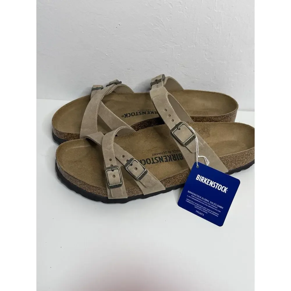 Birkenstock NEW No BOX Franca Sandals Slides Brown 40 Leather Womens Ladies